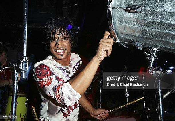 Ravi Drums performs at 944 Magazine's 'Don't Tell My Booker' party at the Vanguard on October 16, 2006 in Los Angeles, California.