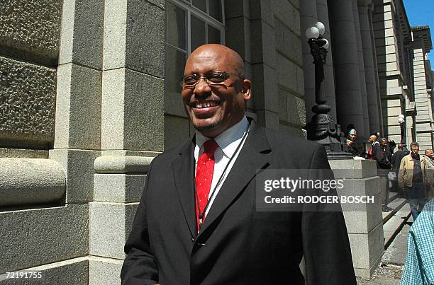 Cape Town, SOUTH AFRICA: Danny Olifant, a member of Parliament of the ruling African National Congress , leaves Cape Town, High Court 17 October...