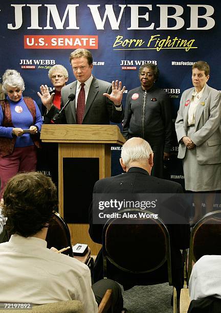 Flanked by veteran military women, Army Colonel Barbara Lee ; Navy Captain Barbara Brehm ; Brigadier General Clara Adams-Ender and Army Colonel Karen...