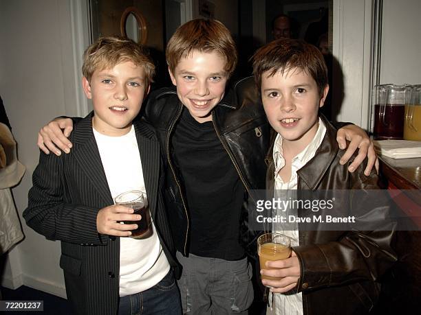 Actors Oliver Coopersmith, Joe Ashman and Adam Brown attend the press night of The Cryptogram, at the Donmar Warehouse October 17, 2006 in London,...