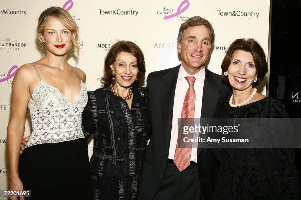 Carolyn Murphy; Evelyn Lauder; Peter Boneparth, CEO of Jone Apparel Group; and Pamela Fiori, editor-in-chief of Town & Country magazine, attend the...