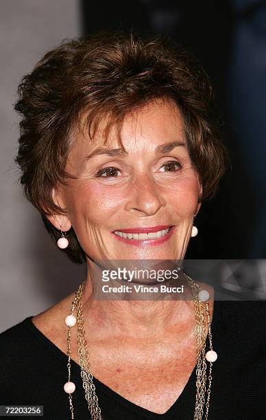 Judy Sheindlin attends the premiere of the Touchstone Pictures' film "The Prestige" on October 17, 2006 at the El Capitan Theatre in Hollywood,...
