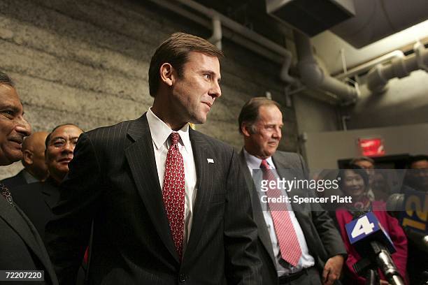 Republican U.S. Senate candidate State Sen. Tom Kean Jr. Attends a news conference with his father, former New Jersey Gov. Thomas H. Kean, on October...