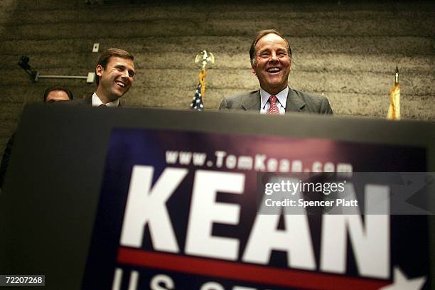 Former New Jersey Gov. Thomas H. Kean speaks at a news conference for his son Republican U.S. Senate candidate State Sen. Tom Kean Jr. October 18,...
