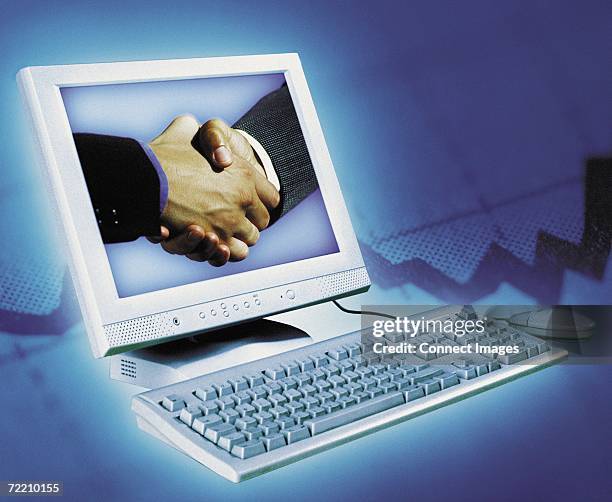 Computer Person Handshake 3,273 Handshake Computer Screen Stock Photos, High-Res Pictures, and ...