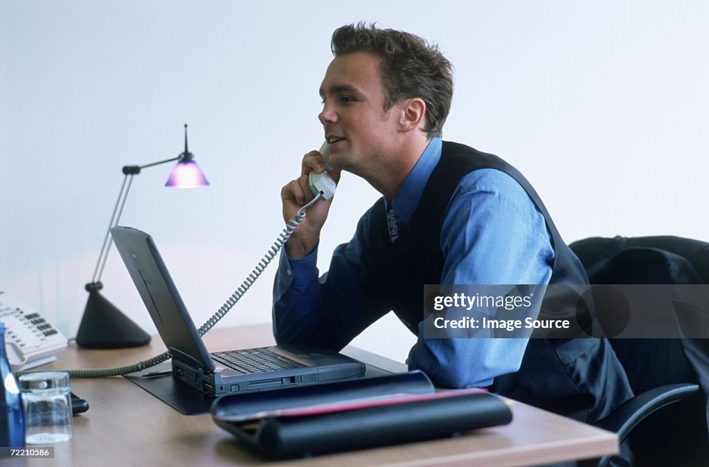 Businessman on phone