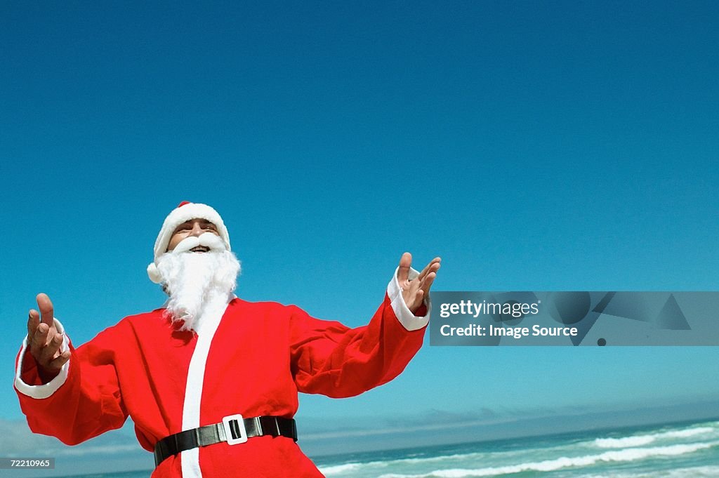 Santa on the beach