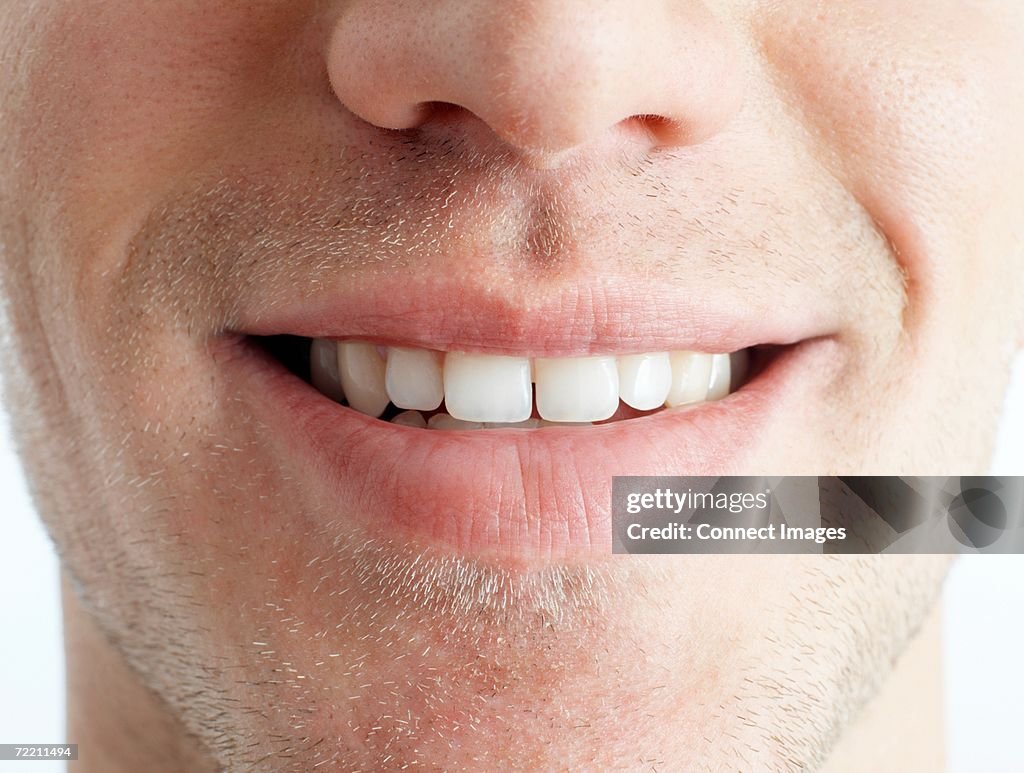 Close-up of man's mouth
