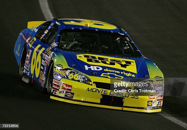 Jeff Green, driver of the Best Buy "HD Done Right" Chevrolet, drives during the NASCAR Nextel Cup Series Bank of America 500 on October 14, 2006 at...