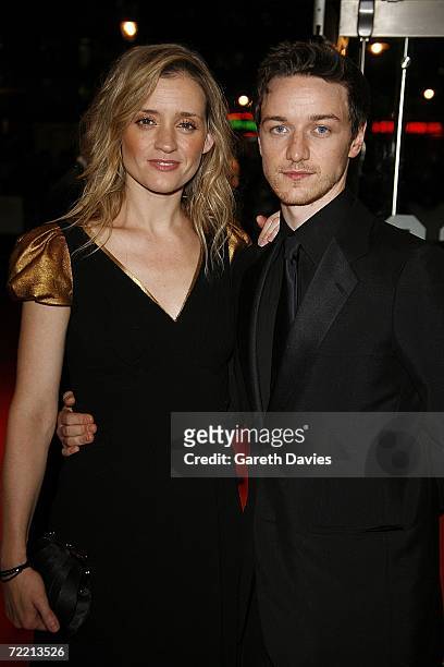 James McAvoy and Anne Marie Duff attend the Times BFI London Film Festival opening night with the screening of "The Last King Of Scotland" at the...