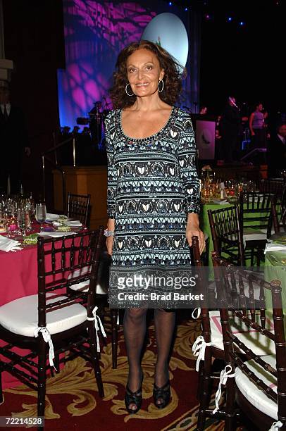 Designer Diane von Furstenberg attends the QVC presents "FFANY Shoes on Sale" event at the Waldorf Astoria Hotel on October 18, 2006 in New York City.