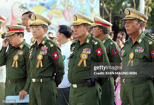 Lieutenant General Thein Sein , Chairman of National Convention and fifth powerful man in Myanmar's ruling Junta, attends an opening ceremony of a...