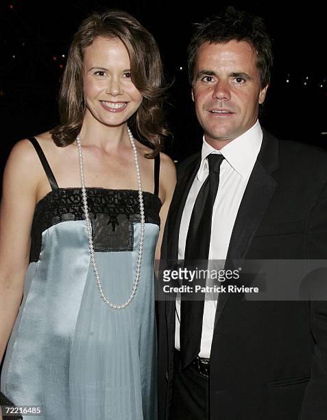 Host Antonia Kidman with her husband businessman Angus Hawley attend the SAD KIDS Dance The Blues Away fundraiser, hosted by Dr Tony Kidman at Luna...