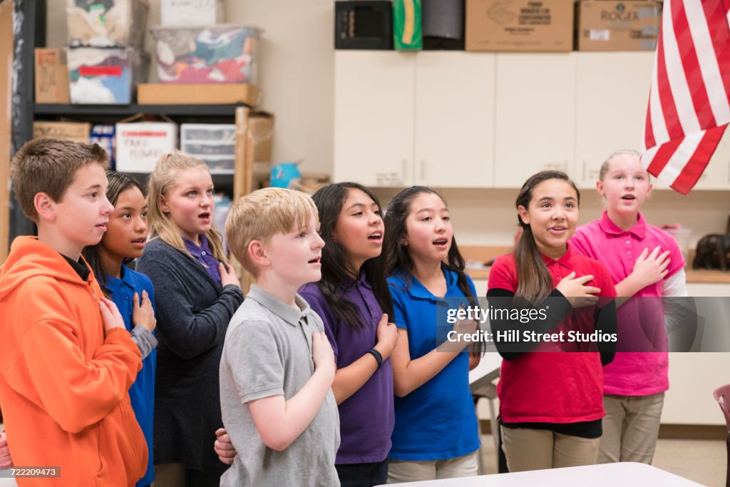 Students Standing For Pledge Of Allegiance High Res Stock Photo Getty Students Standing For Pledge Of Allegiance High Res Stock Photo Getty