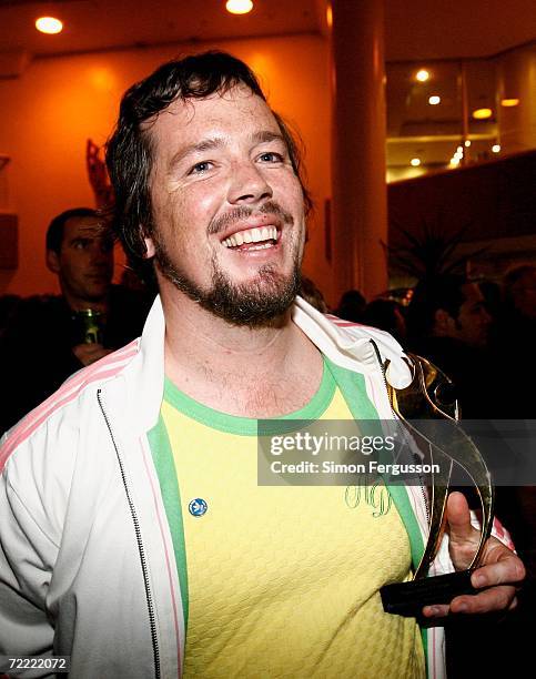 Joe Lindsay from Fat Freddy's Drop attends the after show party following The New Zealand Music Awards 2006, the Recording Industry Association of...