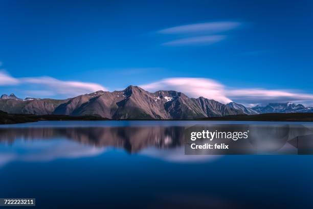 mountain range, bettmeralp, switzerland - valais stock-fotos und bilder