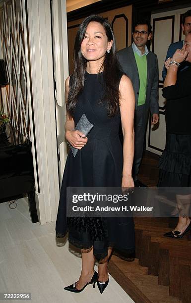 Helen Lee Schifter attends a Moschino dinner at Bergdorf Goodman hosted by Alexis Bryan, Nina Garcia, Ginnifer Goodwin, and Mary Alice Stephensonon...