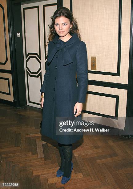 Actress Ginnifer Goodwin attends a Moschino dinner at Bergdorf Goodman hosted by Alexis Bryan, Nina Garcia, Ginnifer Goodwin, and Mary Alice...