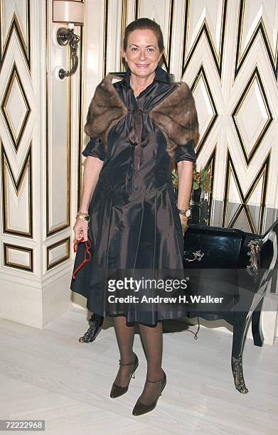 Designer Rossella Jardini attends a Moschino dinner at Bergdorf Goodman hosted by Alexis Bryan, Nina Garcia, Ginnifer Goodwin, and Mary Alice...