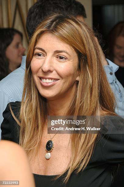 Project Runway and Elle Magazine's Nina Garcia talks with guests at a Moschino dinner at Bergdorf Goodman hosted by Alexis Bryan, Nina Garcia,...