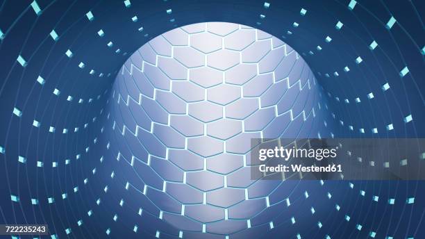 futuristic tunnel, 3d rendering - path forward stock illustrations