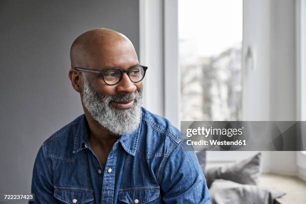 mature man smiling, portrait - オジチャン ストックフォトと画像