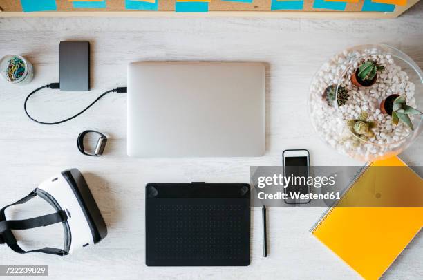 workplace at home office - electronic imagens e fotografias de stock