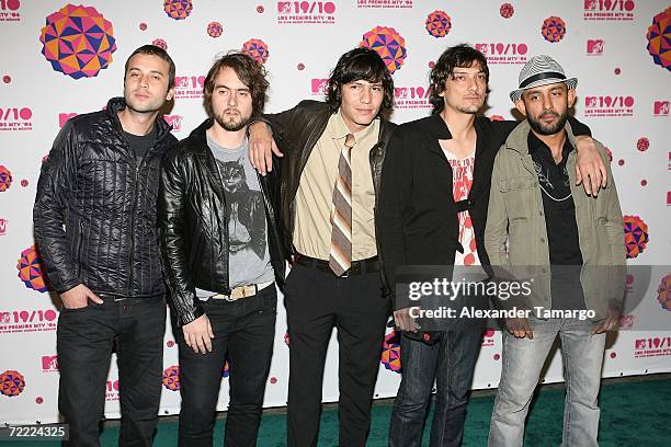 Musical group Zoe attend the Los Premios MTV Latino America 2006 at the Palacio De Los Deportes October 19, 2006 in Mexico City, Mexico.