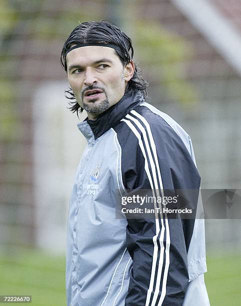 Pavel Srnicek attends a training session at the Newcastle United training ground on October 20, 2006 in Benton, Newcastle, England.