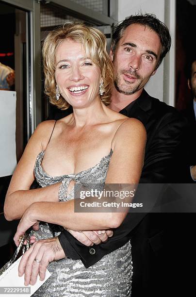 Actors Emma Thompson and her husband Greg Wise arrive at The Times BFI 50th London Film Festival gala screening of "Stranger Than Fiction" at the...