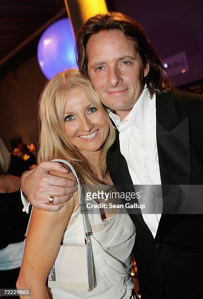 Television hostess Frauke Ludowig and her husband Kai Roeffen attend the German Television Awards at the Coloneum October 20, 2006 in Cologne,...