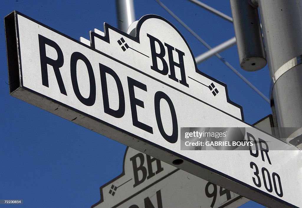 A Rodeo Drive sign is seen 20 October 20
