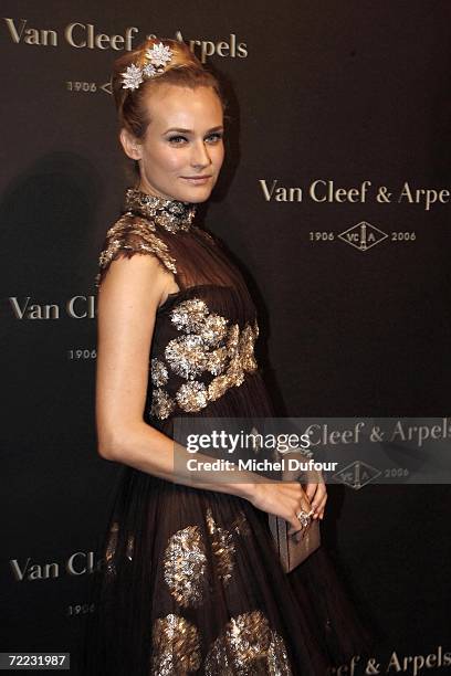Actress Diane Kruger attends the Van Cleef and Arpels party at the Tuileries Gardens October 20, 2006 in Paris, France. The famous jewelry brand...