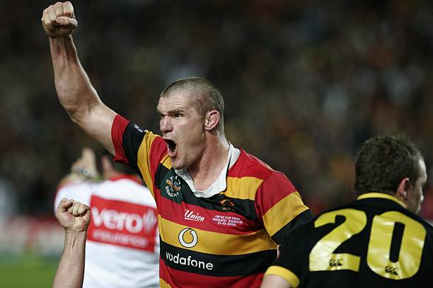 Keith Robinson of Waikato celebrating the win in the Air New Zealand Cup Final match between Waikato and Wellington at Waikato Stadium