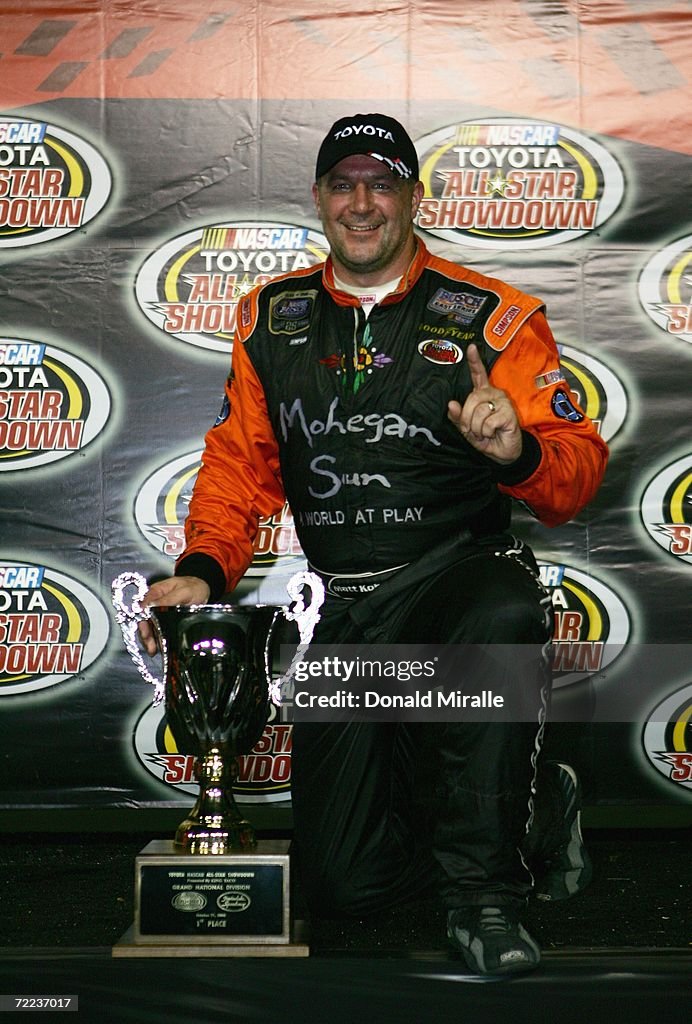 Matt Kobyluck, driver of the Mohegan Sun Chevrolet, poses with the