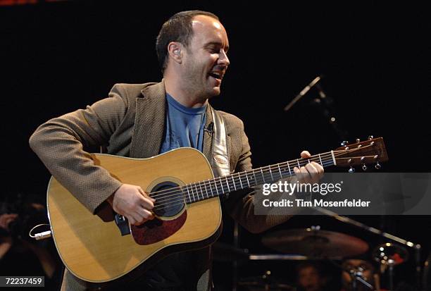 Dave Matthews of the Dave Matthews Band performs as part of the 20th Annual Bridge School Benefit at Shoreline Amphitheatre on October 21, 2006 in...