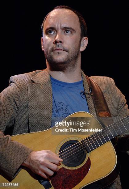 Dave Matthews of the Dave Matthews Band performs as part of the 20th Annual Bridge School Benefit at Shoreline Amphitheatre on October 21, 2006 in...
