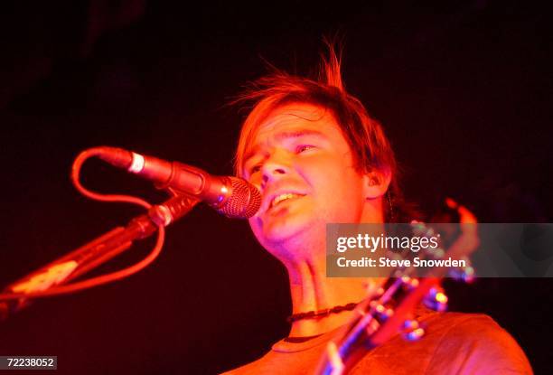 Hinder guitarist Mark King performs onstage at The Sunshine Theater on October 21, 2006 in Albuquerque, New Mexico.
