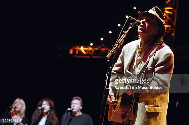 Neil Young performs as part of the 20th Annual Bridge School Benefit at Shoreline Amphitheatre on October 21, 2006 in Mountain View California.