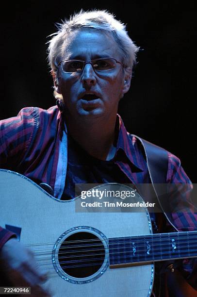 Mike McCready of Pearl Jam performs at the 20th Annual Bridge School Benefit at Shoreline Amphitheatre on October 22, 2006 in Mountain View...