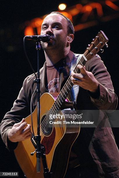 Dave Matthews and the Dave Matthews Band perform at the 20th Annual Bridge School Benefit at Shoreline Amphitheatre on October 22, 2006 in Mountain...