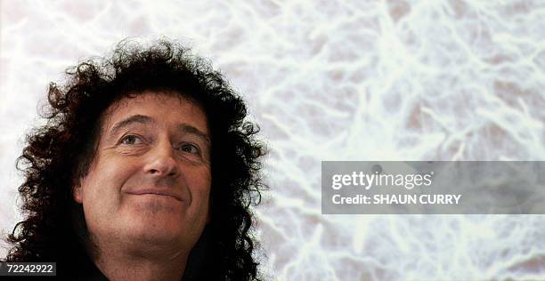 United Kingdom: Brian May, guitarist for rock band Queen, addresses the media during a photocall to launch a book on the history of the universe,...