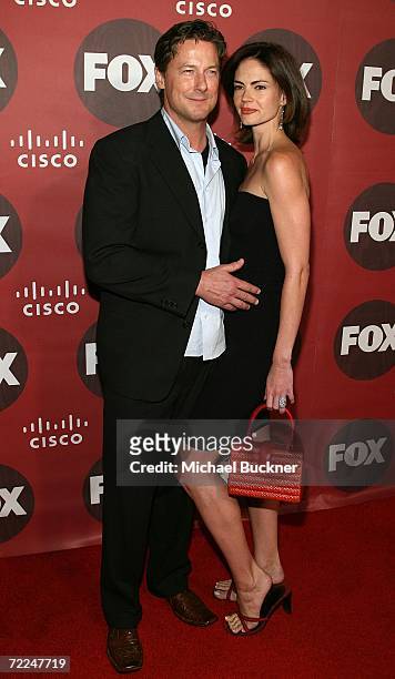 Actor John Allen Nelson and wife Justine Eyre arrive at the Fox Fall Eco-Casino Party at Boulevard3 on October 23, 2006 in Los Angeles, California.