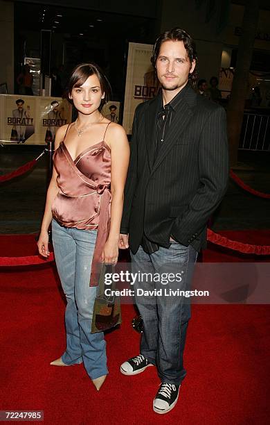 Actress Rachael Leigh Cook and actor Peter Facinelli arrive at the premiere of "Borat: Cultural Learnings Of America" held at the Grauman's Chinese...