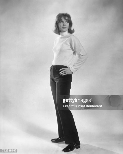 Romy Schneider as she appears in 'Otley', directed by Dick Clement, London, 1968.