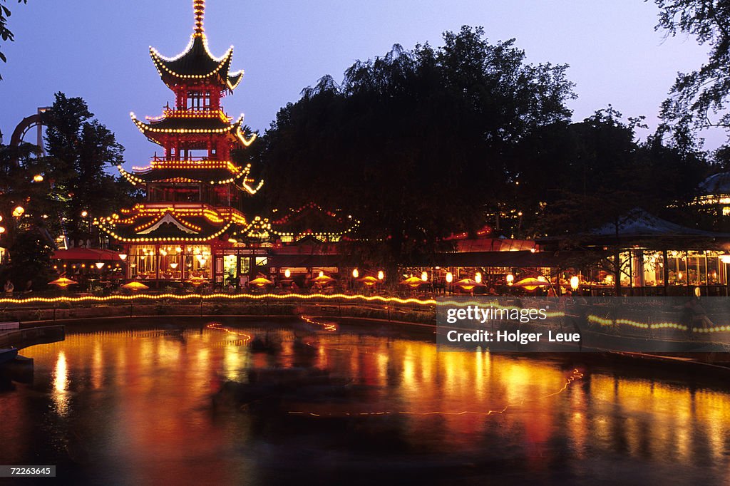 Chinese Tower at Tivoli, Copenhagen, Denmark