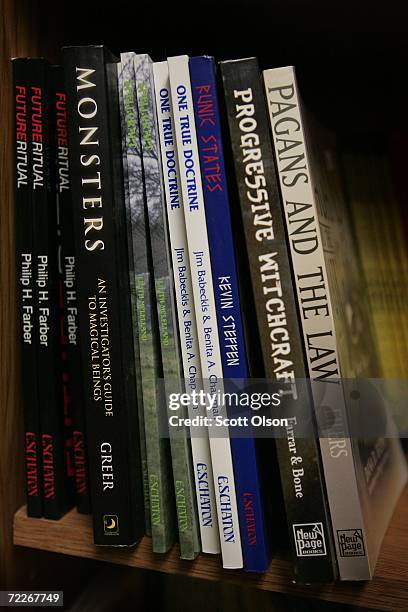 Books about Wicca and magic are offered for sale in the bookstore at the Witch School October 25, 2006 in Hoopeston, Illinois. Wicca is a neo-Pagan...