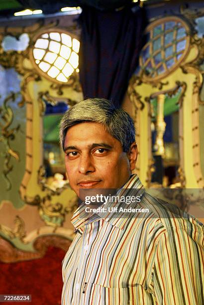 Indian author Vikas Swarup poses while at the Saint Malo Book Fair in Saint Malo, France on the 4th of June 2006.