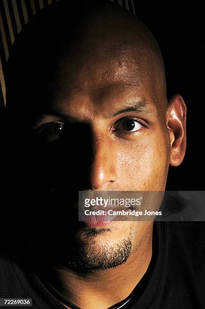 Actor John Amaechi poses while at the Malmaison Hotel, Manchester, United Kingdom on the 22nd of July 2004.