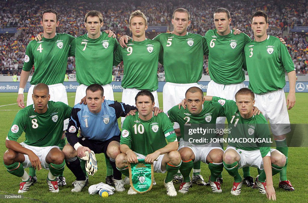 Ireland's football team (from left to ri
